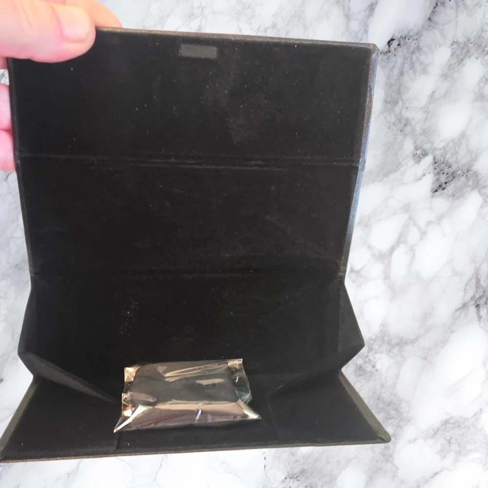 Furla Black Leather Eyeglass Case Holder NWOT Designer Travel Case + Lens Cloth